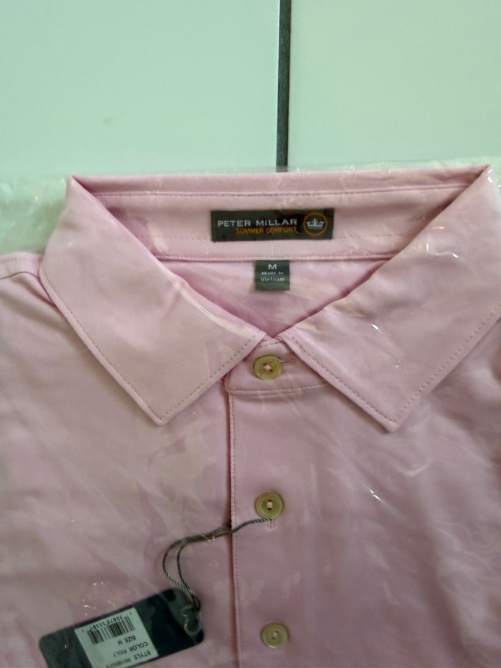 Peter Millar Pink Men’s Polo Shirt - Picture 2 of 2